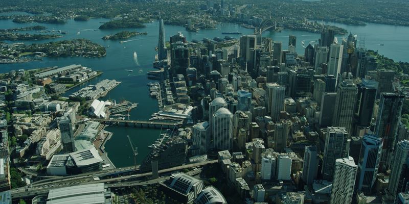 Aerial view of the best business event venues in Sydney