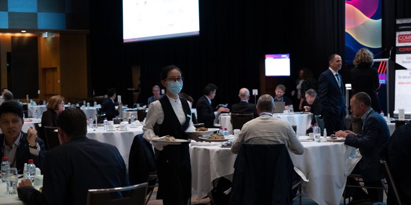 The Fullerton Hotel Sydney: Staff wore masks and gloves ensuring the highest standard of hygiene at all times during CommsDay Summit 2020. 